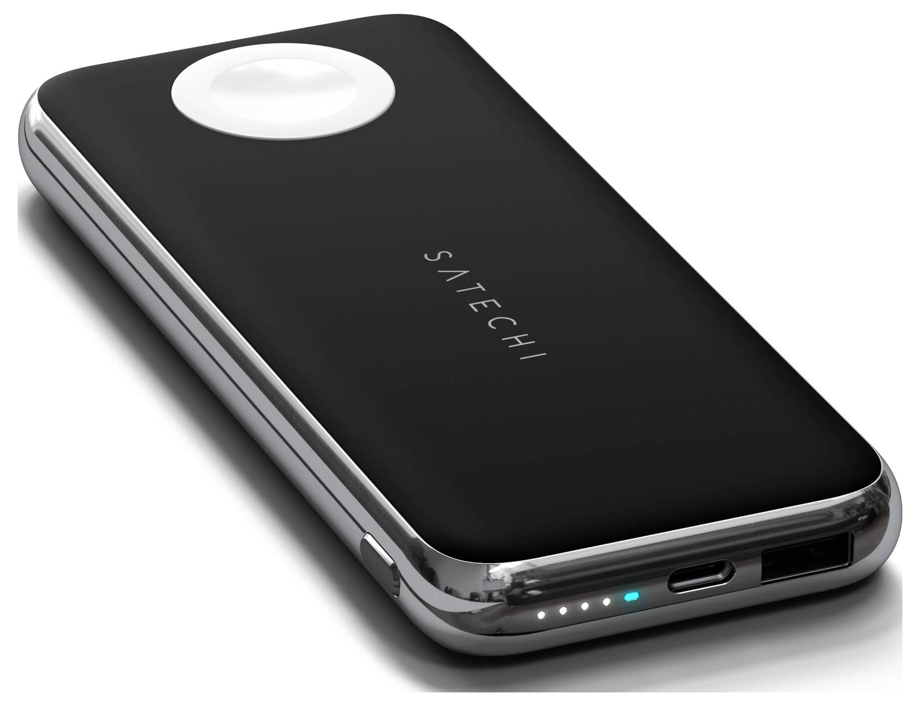 Satechi Quatro Wireless Powerbank 10000 mAh Qi Wireless Charging USB-A, USB-C® Schwarz