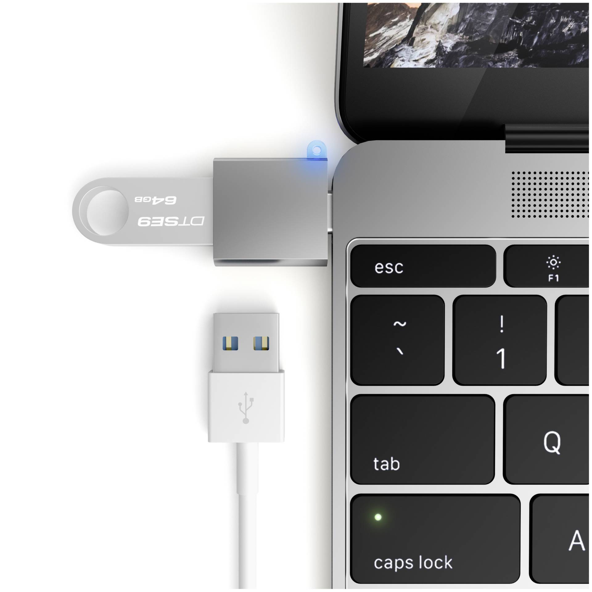 Satechi USB 3.1 Gen 1 (USB3.0) Adapter [1x USB-C® Stecker - 1x USB-A] ST-TCUAM
