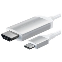 Satechi USB-C® / HDMI Anschlusskabel HDMI-A Stecker, USB-C® Stecker 1.8m Silber ST-CHDMIS 4K UHD USB-C®-Displaykabel Satechi USB-C® / HDMI Anschlusskabel HDMI-A Stecker, USB-C® Stecker 1.8m Silber ST-CHDMIS 4K UHD USB-C®-Displaykabel