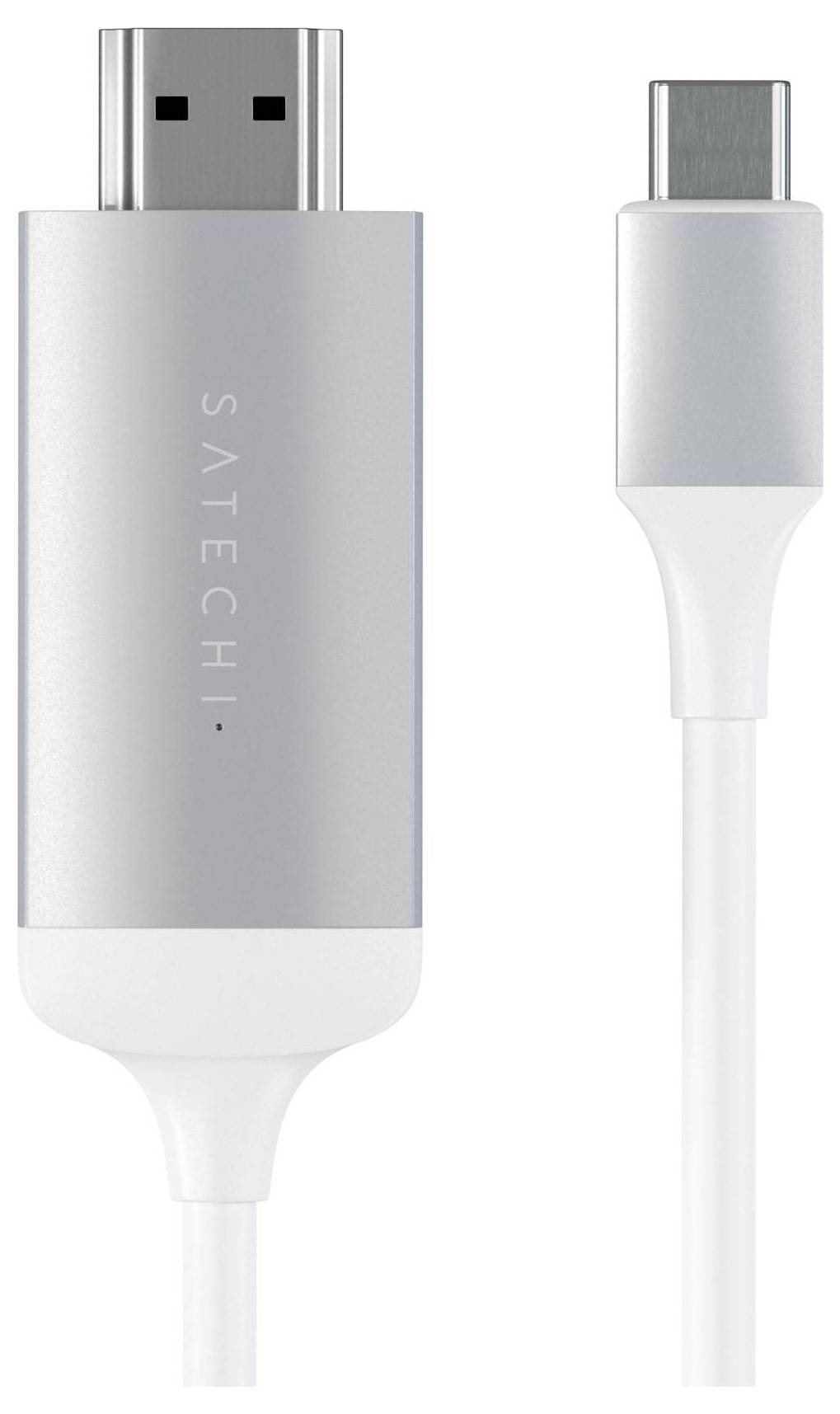 Satechi USB-C® / HDMI Anschlusskabel HDMI-A Stecker, USB-C® Stecker 1.8m Silber ST-CHDMIS 4K UHD USB-C®-Displaykabel