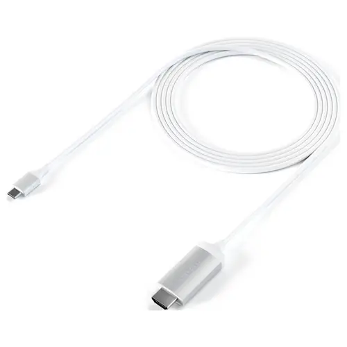 Satechi USB-C® / HDMI Anschlusskabel HDMI-A Stecker, USB-C® Stecker 1.8m Silber ST-CHDMIS 4K UHD USB-C®-Displaykabel Satechi USB-C® / HDMI Anschlusskabel HDMI-A Stecker, USB-C® Stecker 1.8m Silber ST-CHDMIS 4K UHD USB-C®-Displaykabel