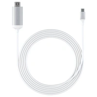 Satechi USB-C® / HDMI Anschlusskabel HDMI-A Stecker, USB-C® Stecker 1.8m Silber ST-CHDMIS 4K UHD USB-C®-Displaykabel Satechi USB-C® / HDMI Anschlusskabel HDMI-A Stecker, USB-C® Stecker 1.8m Silber ST-CHDMIS 4K UHD USB-C®-Displaykabel