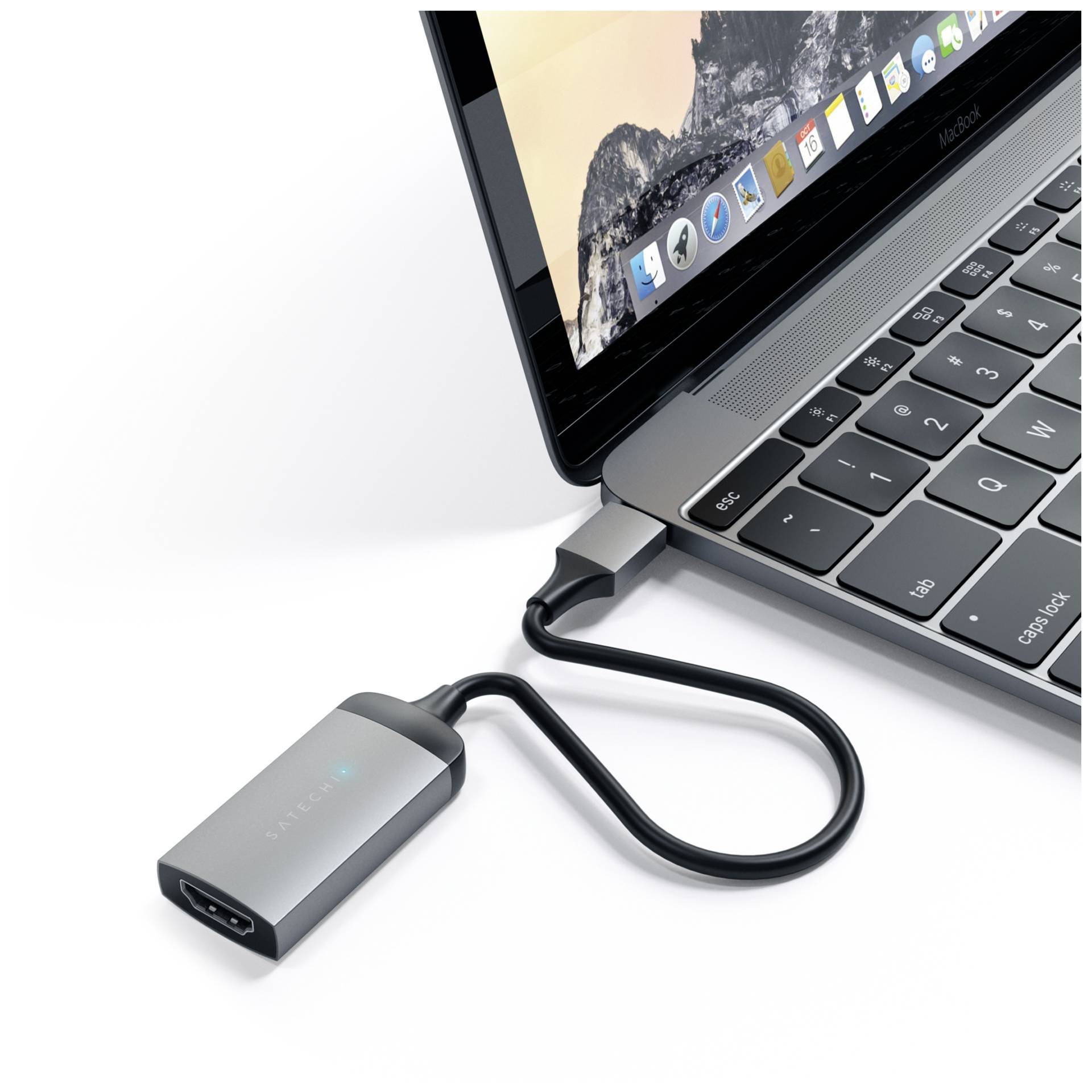 Satechi ST-TC4KHAM USB-C® / HDMI Adapter [1x USB-C® Stecker - 1x HDMI-Buchse] Spacegrau 4K UHD