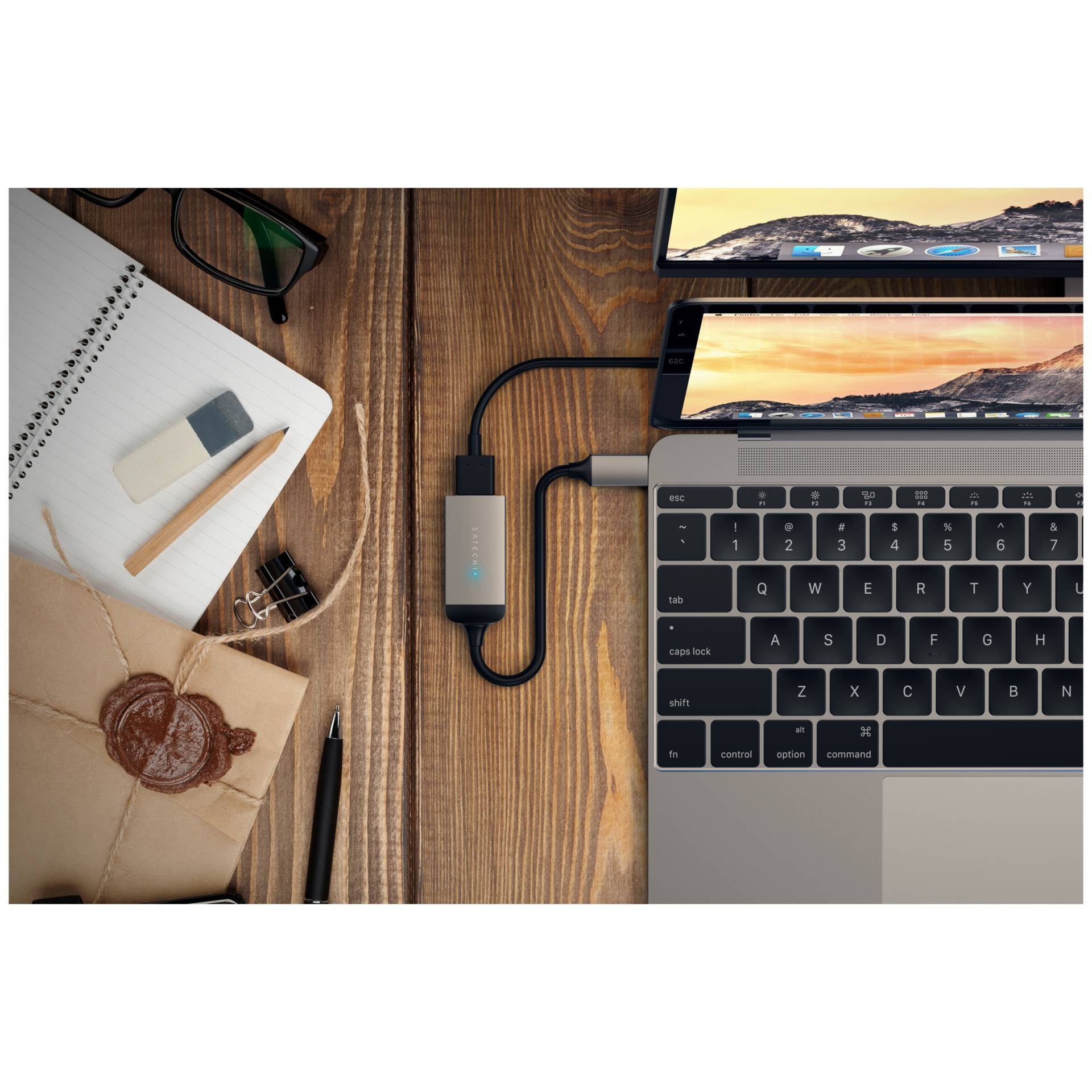 Satechi ST-TC4KHAM USB-C® / HDMI Adapter [1x USB-C® Stecker - 1x HDMI-Buchse] Spacegrau 4K UHD