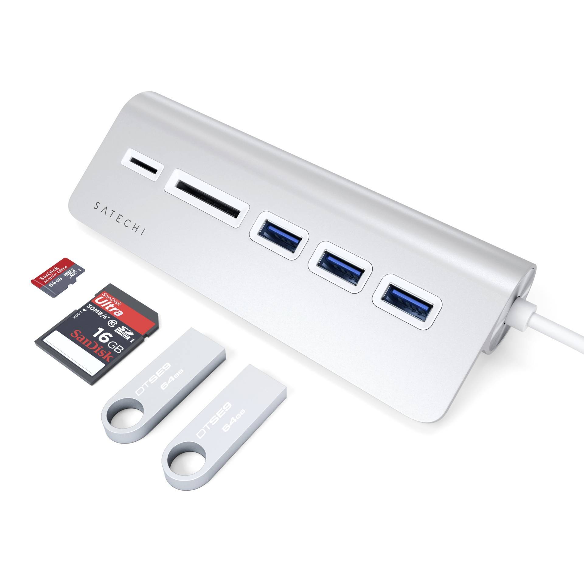 Satechi ST-TCHCRS USB-Kombi-Hub Silber