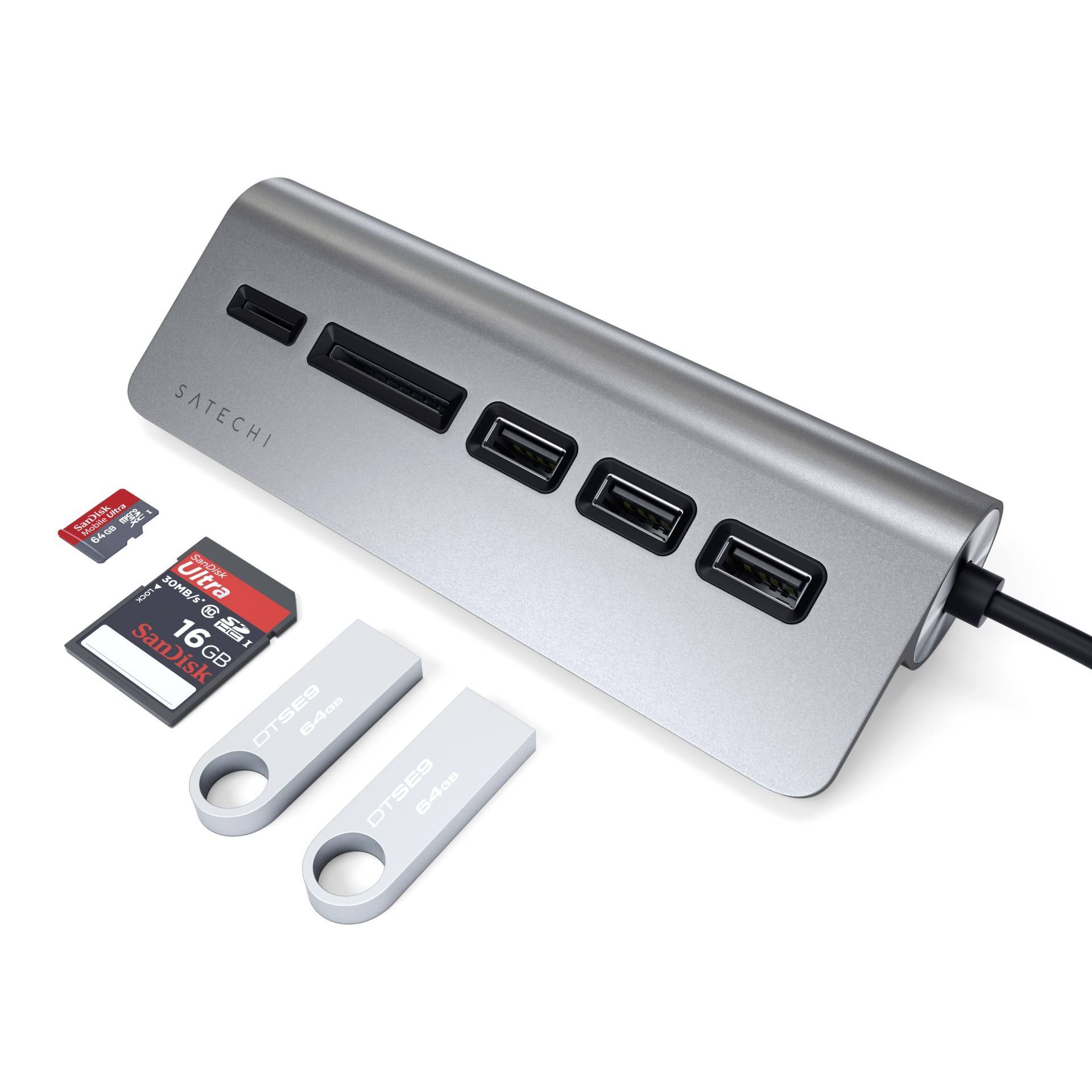 Satechi ST-TCHCRM USB-Kombi-Hub Spacegrau