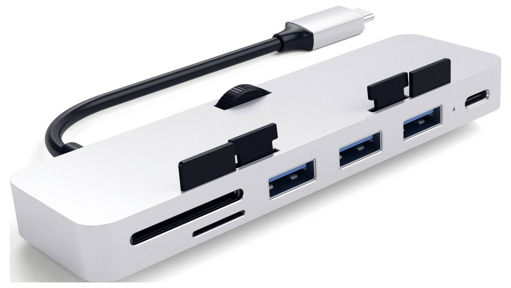 Satechi Clamp Hub Pro USB-Kombi-Hub Silber