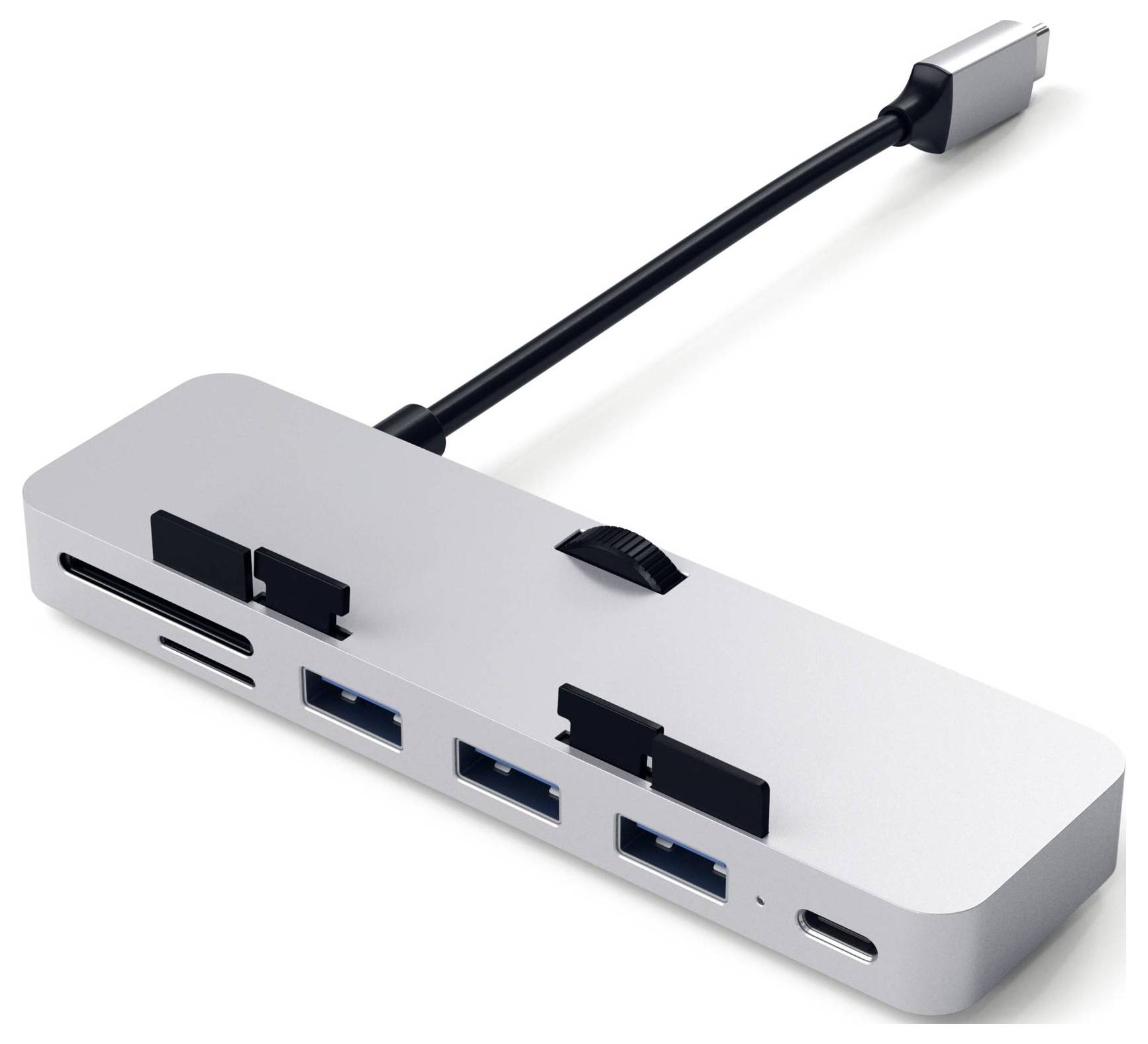 Satechi Clamp Hub Pro USB-Kombi-Hub Silber