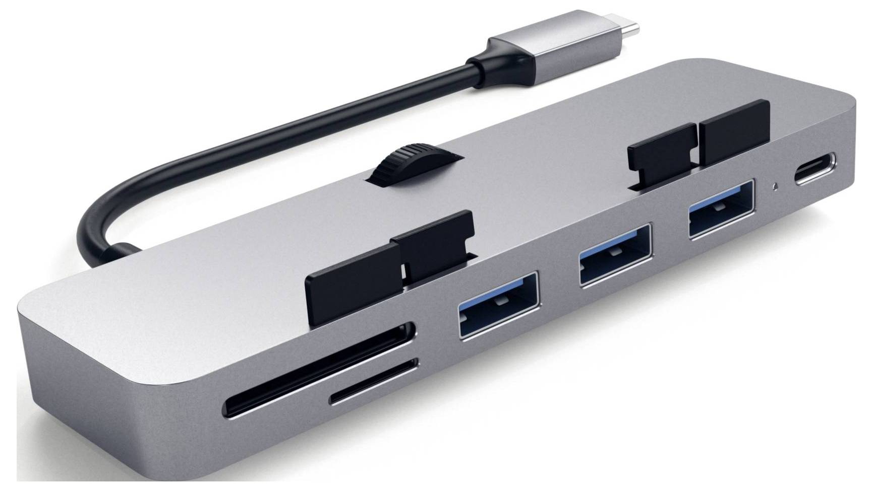 Satechi Clamp Hub Pro USB-Kombi-Hub Spacegrau