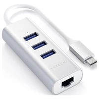 Satechi ST-TC2N1USB31AS USB-Kombi-Hub Silber Satechi ST-TC2N1USB31AS USB-Kombi-Hub Silber