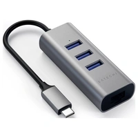 Satechi ST-TC2N1USB31AM USB-Kombi-Hub Spacegrau Satechi ST-TC2N1USB31AM USB-Kombi-Hub Spacegrau