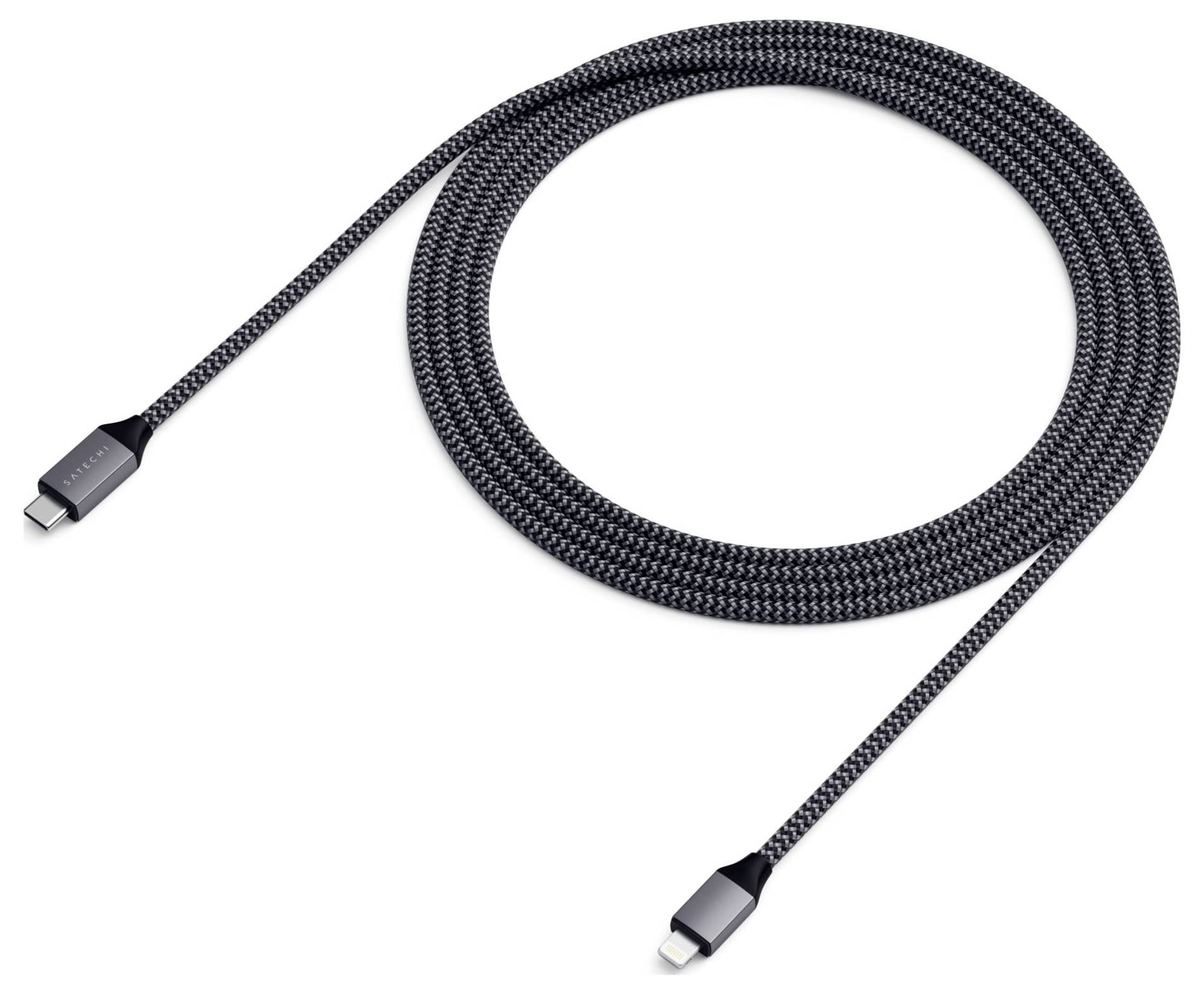Satechi USB-Kabel USB 2.0 USB-C® Stecker, Apple Lightning Stecker 1.8m Anthrazit ST-TCL18M