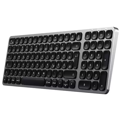 Satechi ST-ACBKM-DE Bluetooth® Tastatur Deutsch, QWERTZ Anthrazit mit numerischer Tastatur, Beleuchtet Satechi ST-ACBKM-DE Bluetooth® Tastatur Deutsch, QWERTZ Anthrazit mit numerischer Tastatur, Beleuchtet