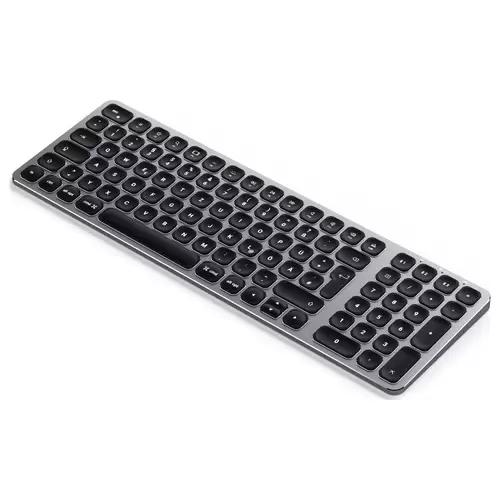 Satechi ST-ACBKM-DE Bluetooth® Tastatur Deutsch, QWERTZ Anthrazit mit numerischer Tastatur, Beleuchtet Satechi ST-ACBKM-DE Bluetooth® Tastatur Deutsch, QWERTZ Anthrazit mit numerischer Tastatur, Beleuchtet