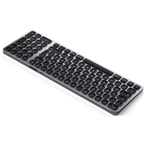 Satechi ST-ACBKM-DE Bluetooth® Tastatur Deutsch, QWERTZ Anthrazit mit numerischer Tastatur, Beleuchtet Satechi ST-ACBKM-DE Bluetooth® Tastatur Deutsch, QWERTZ Anthrazit mit numerischer Tastatur, Beleuchtet