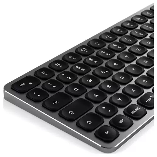 Satechi ST-ACBKM-DE Bluetooth® Tastatur Deutsch, QWERTZ Anthrazit mit numerischer Tastatur, Beleuchtet Satechi ST-ACBKM-DE Bluetooth® Tastatur Deutsch, QWERTZ Anthrazit mit numerischer Tastatur, Beleuchtet
