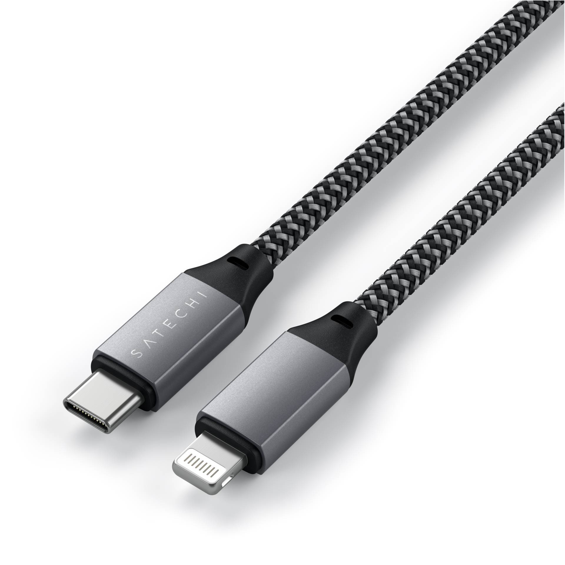 Satechi USB-Kabel USB 2.0 USB-C® Stecker, Apple Lightning Stecker 0.25m Anthrazit ST-TCL10M