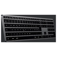 Satechi Slim X3 Bluetooth® Tastatur Schweiz, QWERTZ Anthrazit Multimediatasten, mit numerischer Tastatur, Beleuchtet Satechi Slim X3 Bluetooth® Tastatur Schweiz, QWERTZ Anthrazit Multimediatasten, mit numerischer Tastatur, Beleuchtet