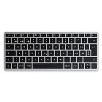 Satechi Slim X1 Bluetooth® Tastatur Schweiz, QWERTZ Anthrazit Multimediatasten, Beleuchtet Satechi Slim X1 Bluetooth® Tastatur Schweiz, QWERTZ Anthrazit Multimediatasten, Beleuchtet