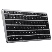 Satechi Slim X1 Bluetooth® Tastatur Schweiz, QWERTZ Anthrazit Multimediatasten, Beleuchtet Satechi Slim X1 Bluetooth® Tastatur Schweiz, QWERTZ Anthrazit Multimediatasten, Beleuchtet