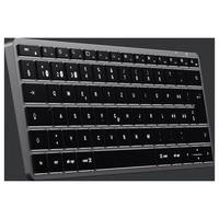 Satechi Slim X1 Bluetooth® Tastatur Schweiz, QWERTZ Anthrazit Multimediatasten, Beleuchtet Satechi Slim X1 Bluetooth® Tastatur Schweiz, QWERTZ Anthrazit Multimediatasten, Beleuchtet
