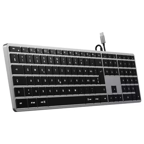 Satechi Slim W3 Kabelgebunden Tastatur Schweiz, QWERTZ Anthrazit Multimediatasten, mit numerischer Tastatur, Beleuchtet Satechi Slim W3 Kabelgebunden Tastatur Schweiz, QWERTZ Anthrazit Multimediatasten, mit numerischer Tastatur, Beleuchtet