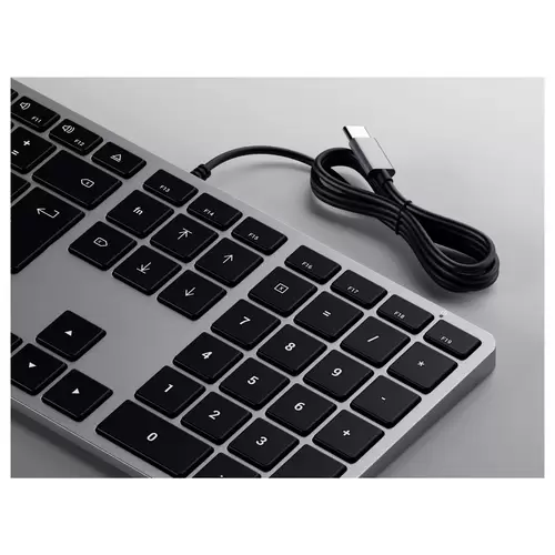 Satechi Slim W3 Kabelgebunden Tastatur Schweiz, QWERTZ Anthrazit Multimediatasten, mit numerischer Tastatur, Beleuchtet Satechi Slim W3 Kabelgebunden Tastatur Schweiz, QWERTZ Anthrazit Multimediatasten, mit numerischer Tastatur, Beleuchtet