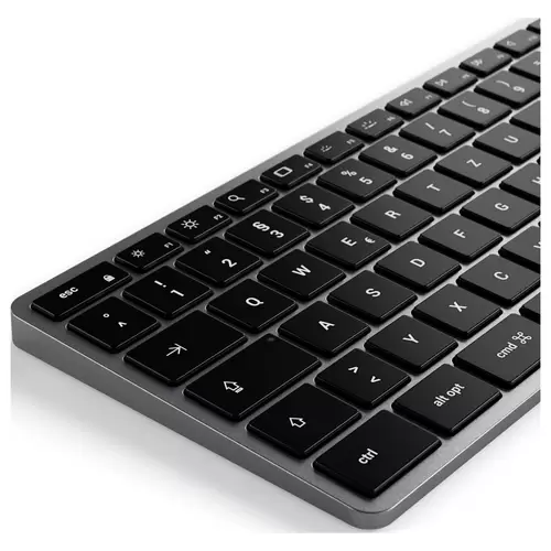 Satechi Slim X3 Bluetooth® Tastatur Deutsch, QWERTZ Anthrazit Multimediatasten, mit numerischer Tastatur, Beleuchtet Satechi Slim X3 Bluetooth® Tastatur Deutsch, QWERTZ Anthrazit Multimediatasten, mit numerischer Tastatur, Beleuchtet