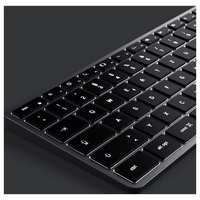 Satechi Slim X3 Bluetooth® Tastatur Deutsch, QWERTZ Anthrazit Multimediatasten, mit numerischer Tastatur, Beleuchtet Satechi Slim X3 Bluetooth® Tastatur Deutsch, QWERTZ Anthrazit Multimediatasten, mit numerischer Tastatur, Beleuchtet