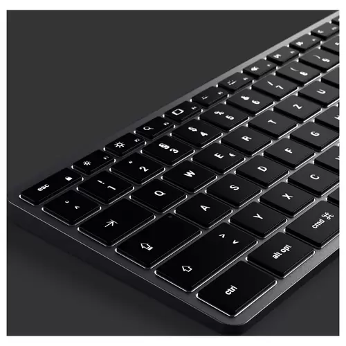 Satechi Slim X3 Bluetooth® Tastatur Deutsch, QWERTZ Anthrazit Multimediatasten, mit numerischer Tastatur, Beleuchtet Satechi Slim X3 Bluetooth® Tastatur Deutsch, QWERTZ Anthrazit Multimediatasten, mit numerischer Tastatur, Beleuchtet