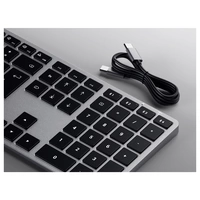 Satechi Slim X3 Bluetooth® Tastatur Deutsch, QWERTZ Anthrazit Multimediatasten, mit numerischer Tastatur, Beleuchtet Satechi Slim X3 Bluetooth® Tastatur Deutsch, QWERTZ Anthrazit Multimediatasten, mit numerischer Tastatur, Beleuchtet