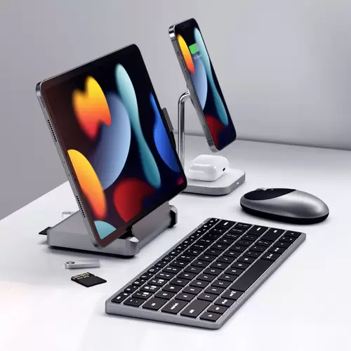 Satechi Slim X1 Mini Bluetooth® Tastatur Deutsch, QWERTZ Anthrazit Multimediatasten, Beleuchtet Satechi Slim X1 Mini Bluetooth® Tastatur Deutsch, QWERTZ Anthrazit Multimediatasten, Beleuchtet