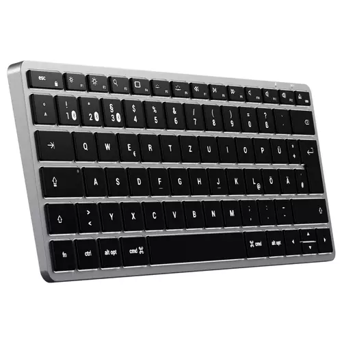 Satechi Slim X1 Mini Bluetooth® Tastatur Deutsch, QWERTZ Anthrazit Multimediatasten, Beleuchtet Satechi Slim X1 Mini Bluetooth® Tastatur Deutsch, QWERTZ Anthrazit Multimediatasten, Beleuchtet