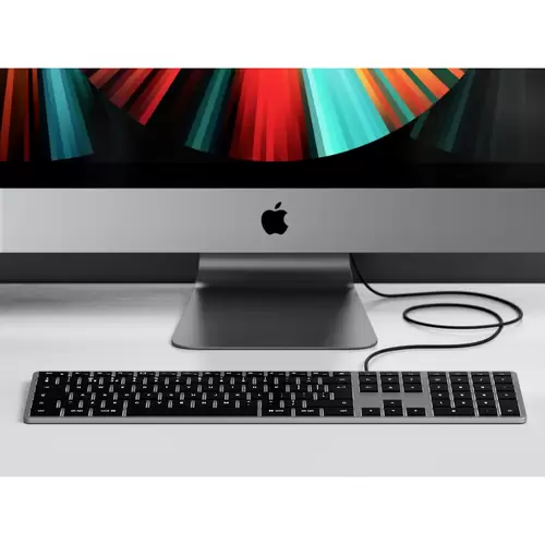 Satechi Slim W3 Kabelgebunden Tastatur Deutsch, QWERTZ Anthrazit Multimediatasten, mit numerischer Tastatur, Beleuchtet Satechi Slim W3 Kabelgebunden Tastatur Deutsch, QWERTZ Anthrazit Multimediatasten, mit numerischer Tastatur, Beleuchtet