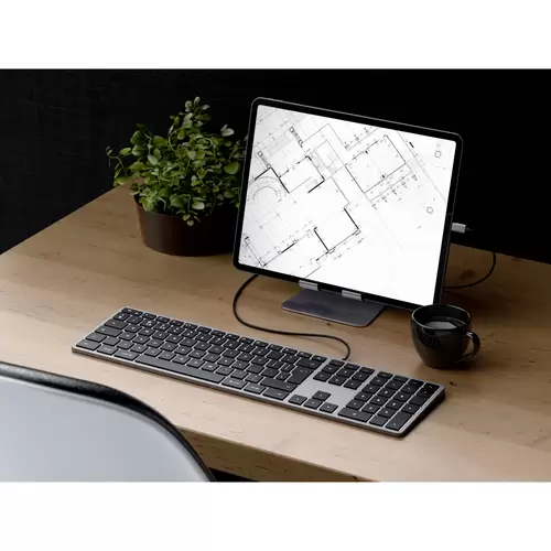 Satechi Slim W3 Kabelgebunden Tastatur Deutsch, QWERTZ Anthrazit Multimediatasten, mit numerischer Tastatur, Beleuchtet Satechi Slim W3 Kabelgebunden Tastatur Deutsch, QWERTZ Anthrazit Multimediatasten, mit numerischer Tastatur, Beleuchtet