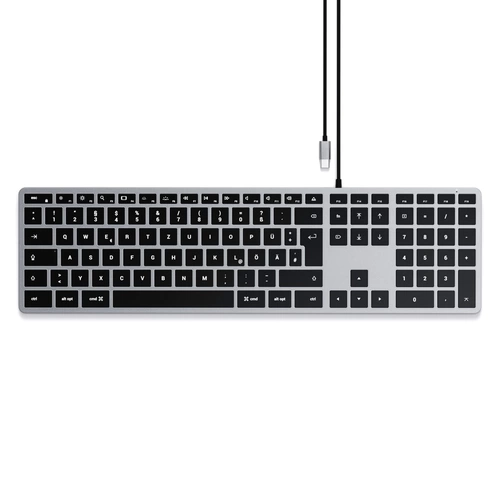 Satechi Slim W3 Kabelgebunden Tastatur Deutsch, QWERTZ Anthrazit Multimediatasten, mit numerischer Tastatur, Beleuchtet Satechi Slim W3 Kabelgebunden Tastatur Deutsch, QWERTZ Anthrazit Multimediatasten, mit numerischer Tastatur, Beleuchtet