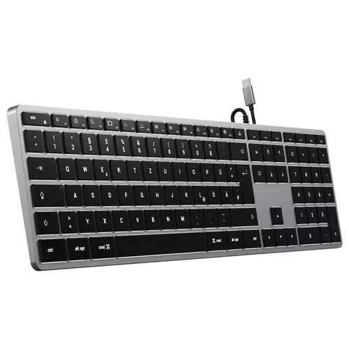 Satechi Slim W3 Kabelgebunden Tastatur Deutsch, QWERTZ Anthrazit Multimediatasten, mit numerischer Tastatur, Beleuchtet Satechi Slim W3 Kabelgebunden Tastatur Deutsch, QWERTZ Anthrazit Multimediatasten, mit numerischer Tastatur, Beleuchtet