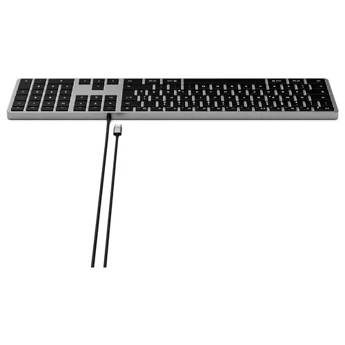 Satechi Slim W3 Kabelgebunden Tastatur Deutsch, QWERTZ Anthrazit Multimediatasten, mit numerischer Tastatur, Beleuchtet Satechi Slim W3 Kabelgebunden Tastatur Deutsch, QWERTZ Anthrazit Multimediatasten, mit numerischer Tastatur, Beleuchtet