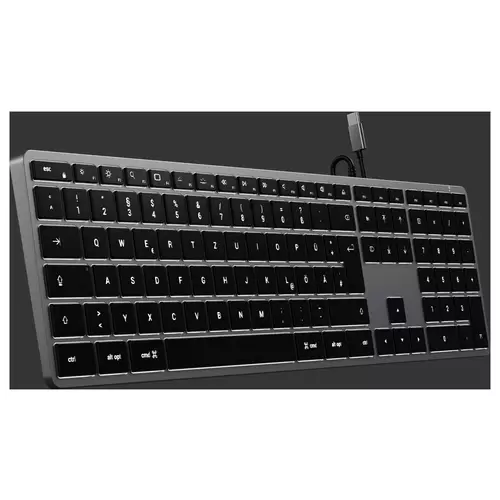 Satechi Slim W3 Kabelgebunden Tastatur Deutsch, QWERTZ Anthrazit Multimediatasten, mit numerischer Tastatur, Beleuchtet Satechi Slim W3 Kabelgebunden Tastatur Deutsch, QWERTZ Anthrazit Multimediatasten, mit numerischer Tastatur, Beleuchtet