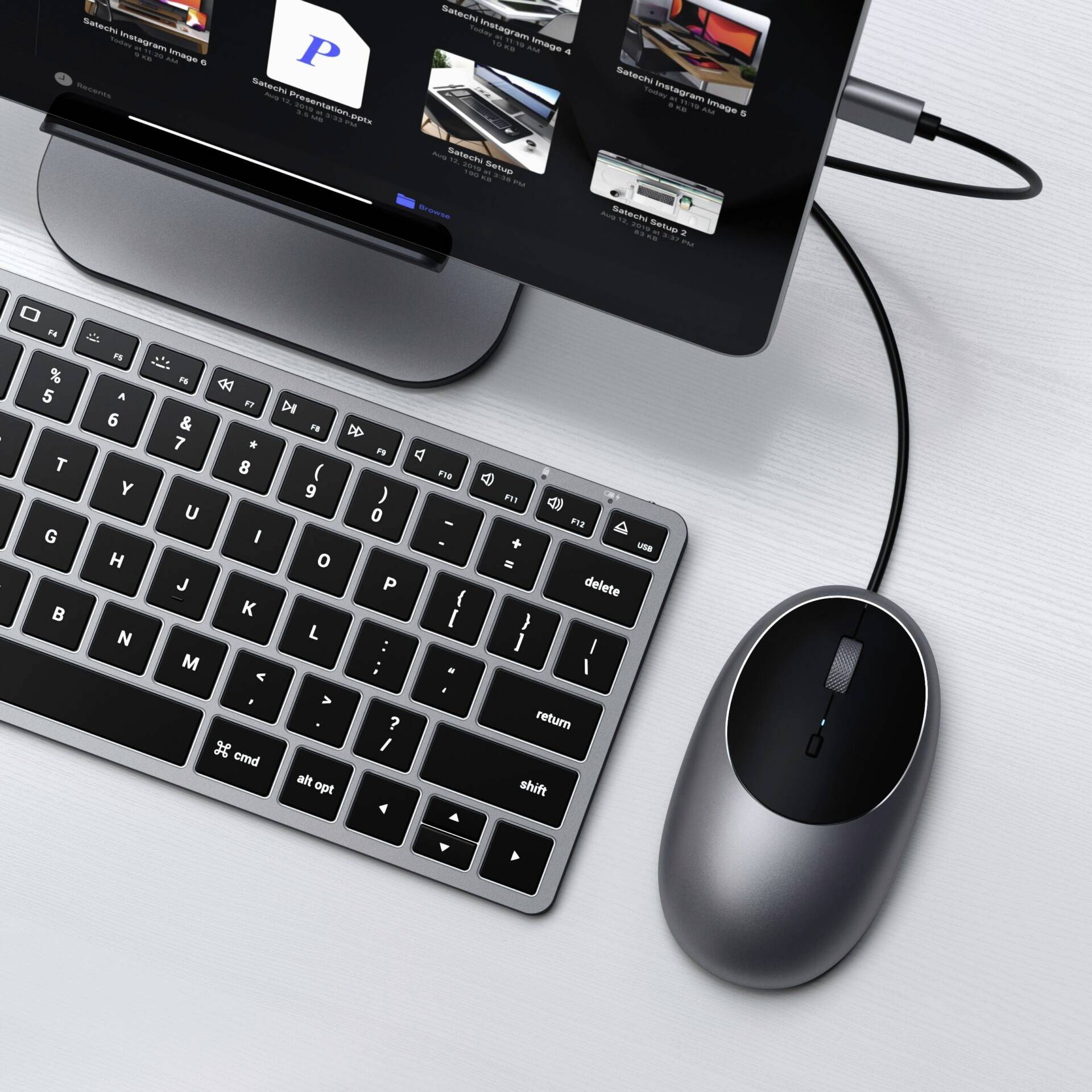 Satechi C1 Maus Kabelgebunden Anthrazit 3200 dpi