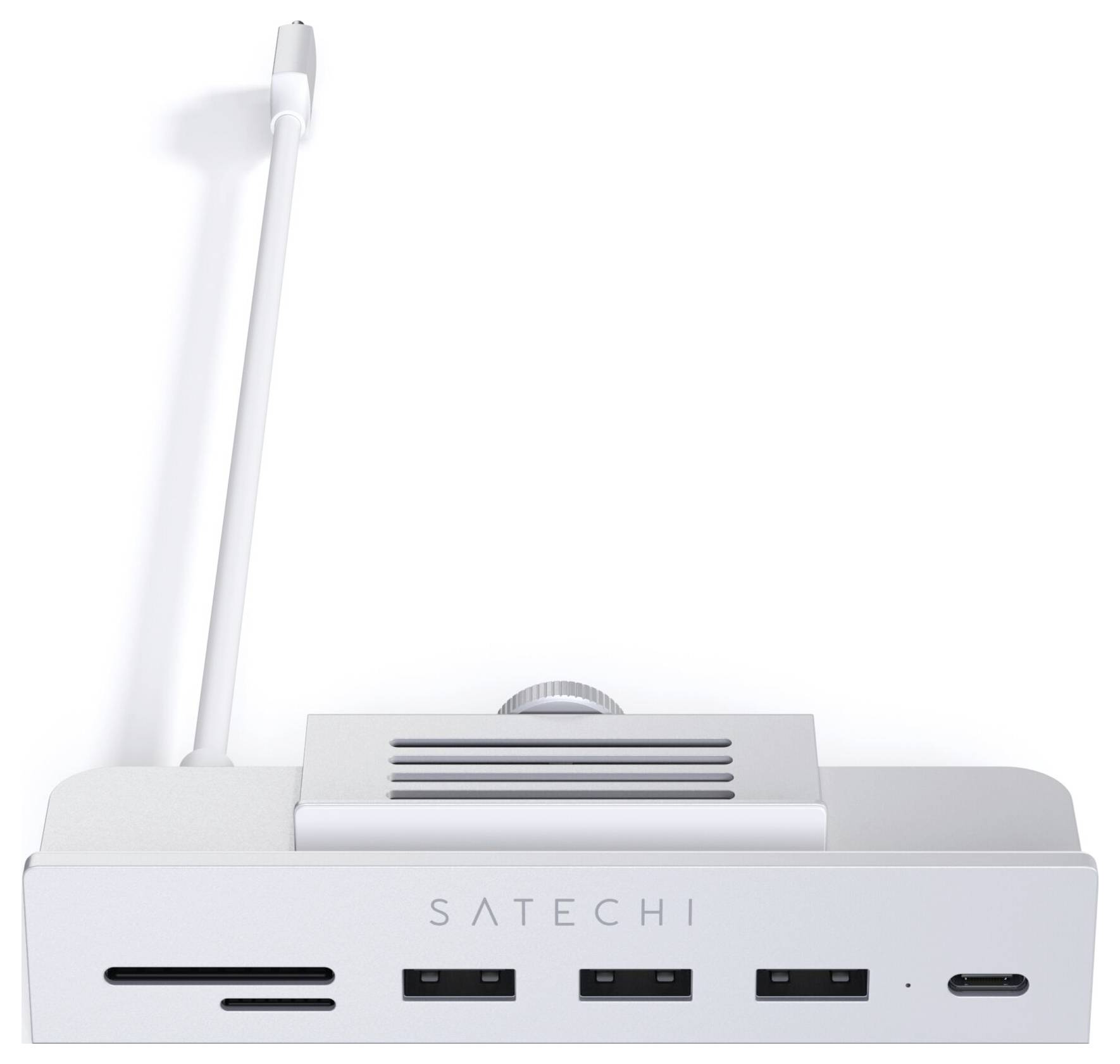 Satechi Clamp Hub USB-Kombi-Hub Silber