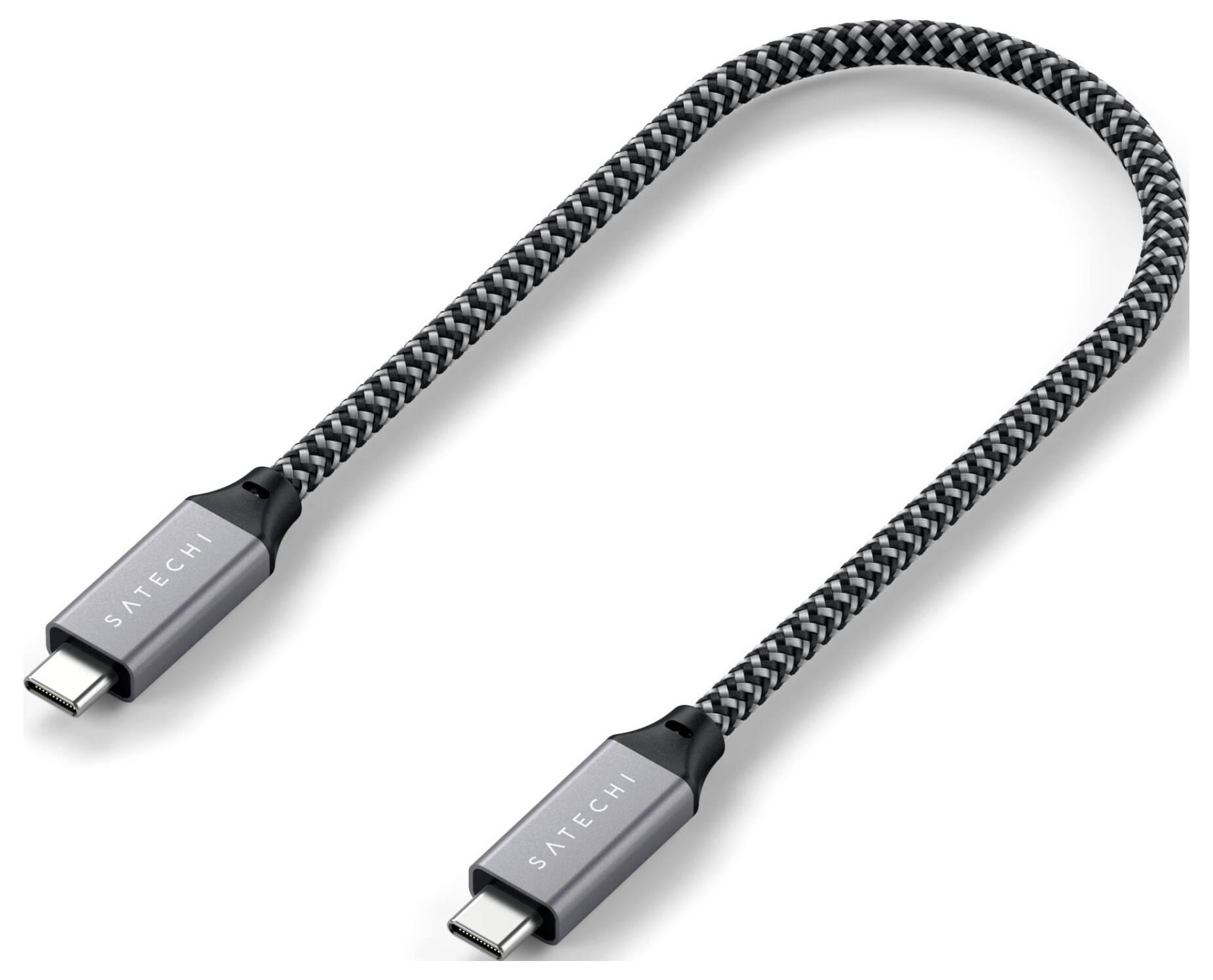 USB-C-Kabel von Satechi mit geflochtenem Design für strapazierfähige Konnektivität.
