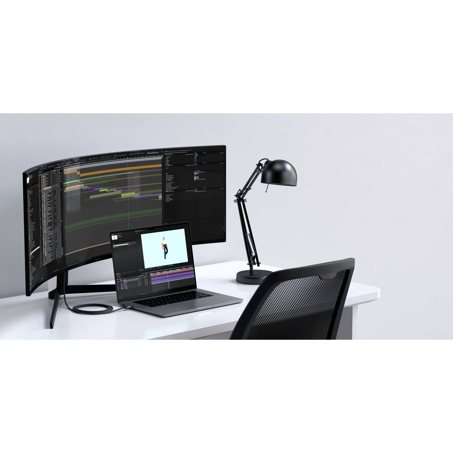 Satechi USB-C® / HDMI Anschlusskabel HDMI-A Stecker, USB-C® Stecker 1.96m Grau, Schwarz ST-YH8KCM 8K UHD USB-C®-Displaykabel