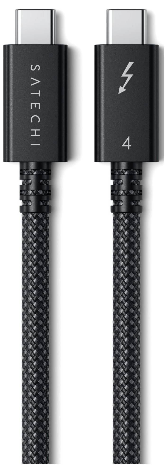 Satechi Thunderbolt™-Kabel Thunderbolt™ 4 USB-C® 1.00m Schwarz, Silber ST-YTB100K