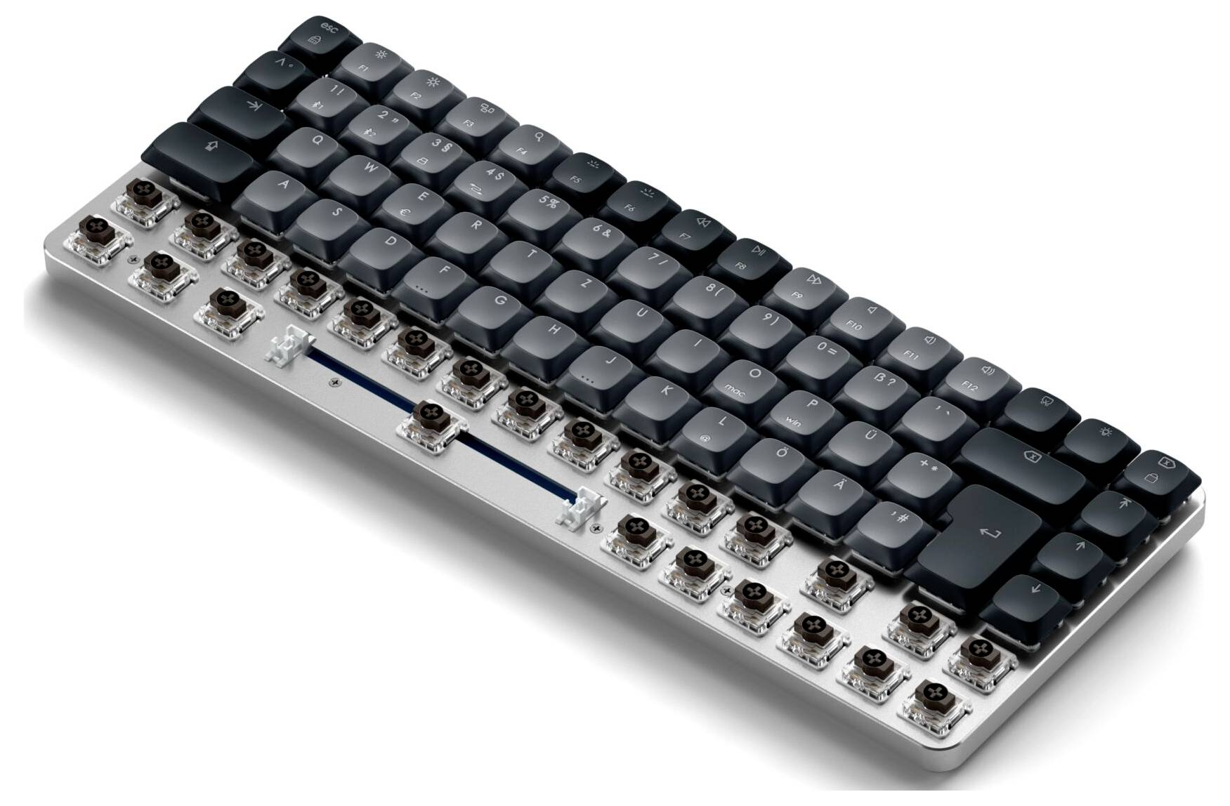Satechi SM1 Slim Bluetooth® Tastatur Deutsch, QWERTZ Grau