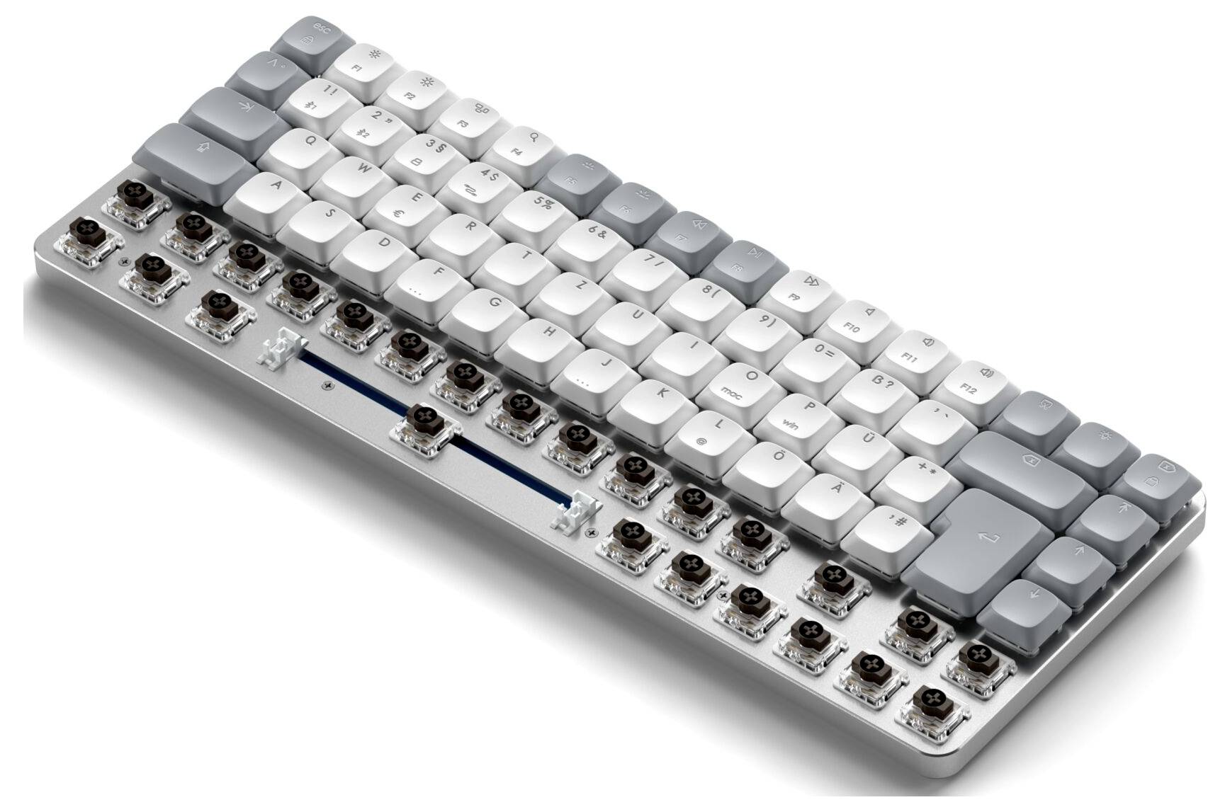 Satechi SM1 Slim Bluetooth® Tastatur Deutsch, QWERTZ Grau