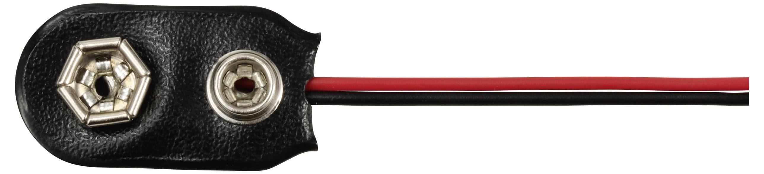 TRU COMPONENTS TC-13220476 Batterieclip 1x 9V Block Druckknopfanschluss (L x B) 28mm x 15mm