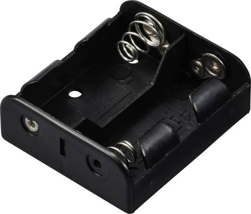 TRU COMPONENTS TC-13220492 Batteriehalter 2x Baby (C) Druckknopfanschluss (L x B x H) 63 x 54 x 22