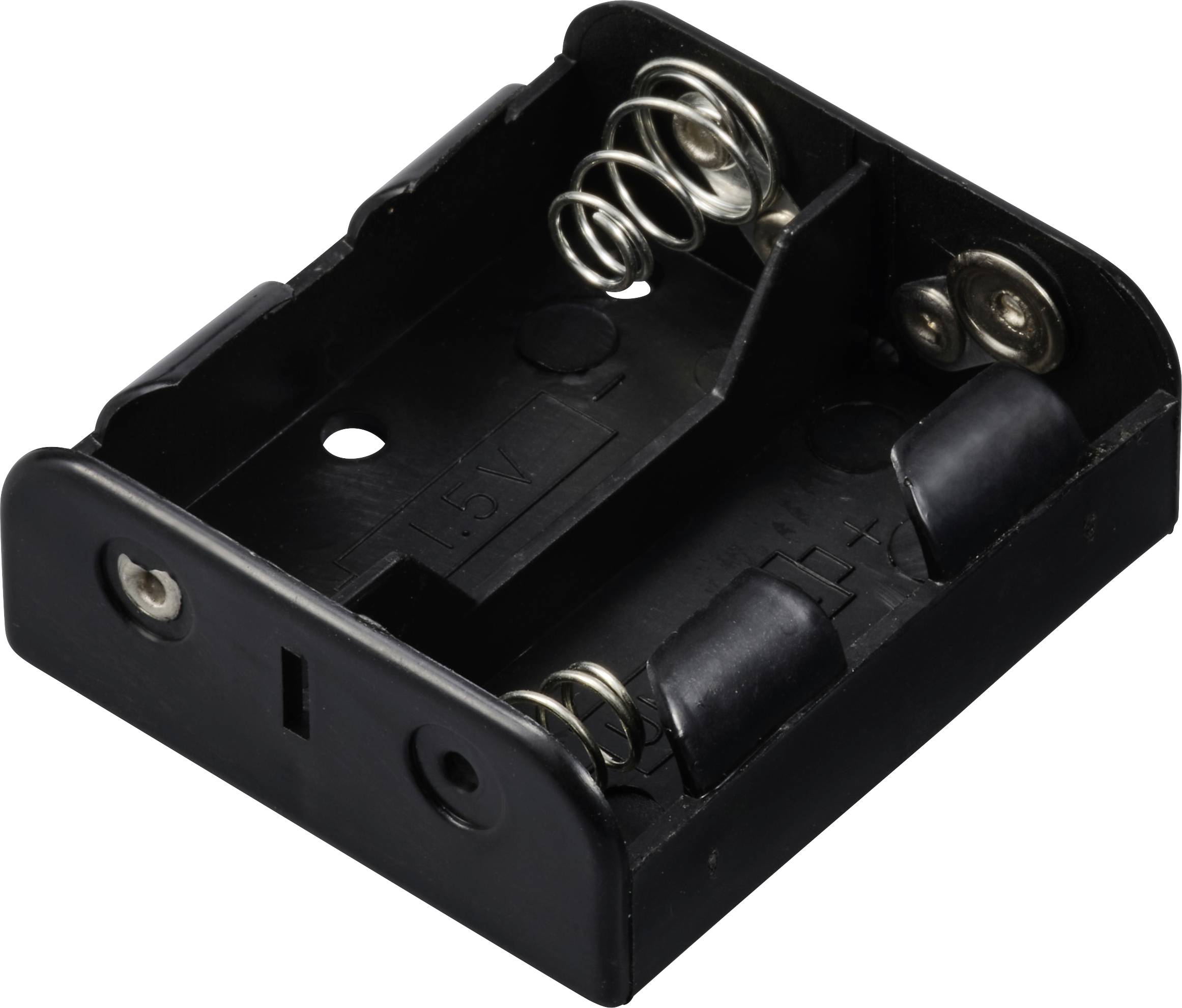 TRU COMPONENTS TC-13220492 Batteriehalter 2x Baby (C) Druckknopfanschluss (L x B x H) 63 x 54 x 22