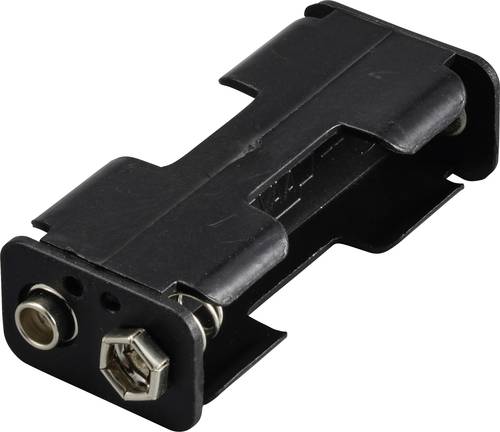 TRU COMPONENTS TC-13220508 Batteriehalter 2x Mignon (AA) Druckknopfanschluss (L x B x H) 60 x 17 x